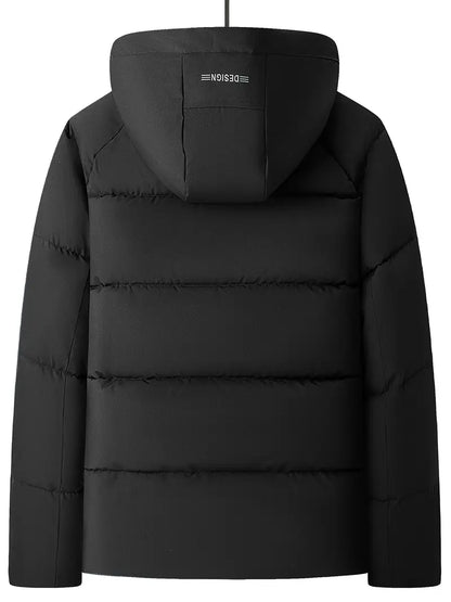 [COMPRA 1 Y LLEVA 2] Chaqueta de invierno para hombre con capucha desmontable – Abrigo informal y elegante con bolsillos + ¡Reloj exclusivo de regalo!