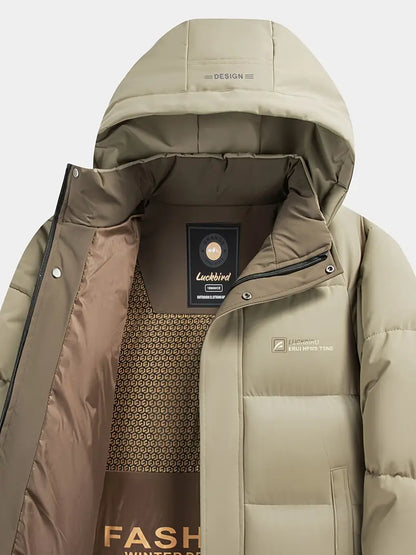 [COMPRA 1 Y LLEVA 2] Chaqueta de invierno para hombre con capucha desmontable – Abrigo informal y elegante con bolsillos + ¡Reloj exclusivo de regalo!